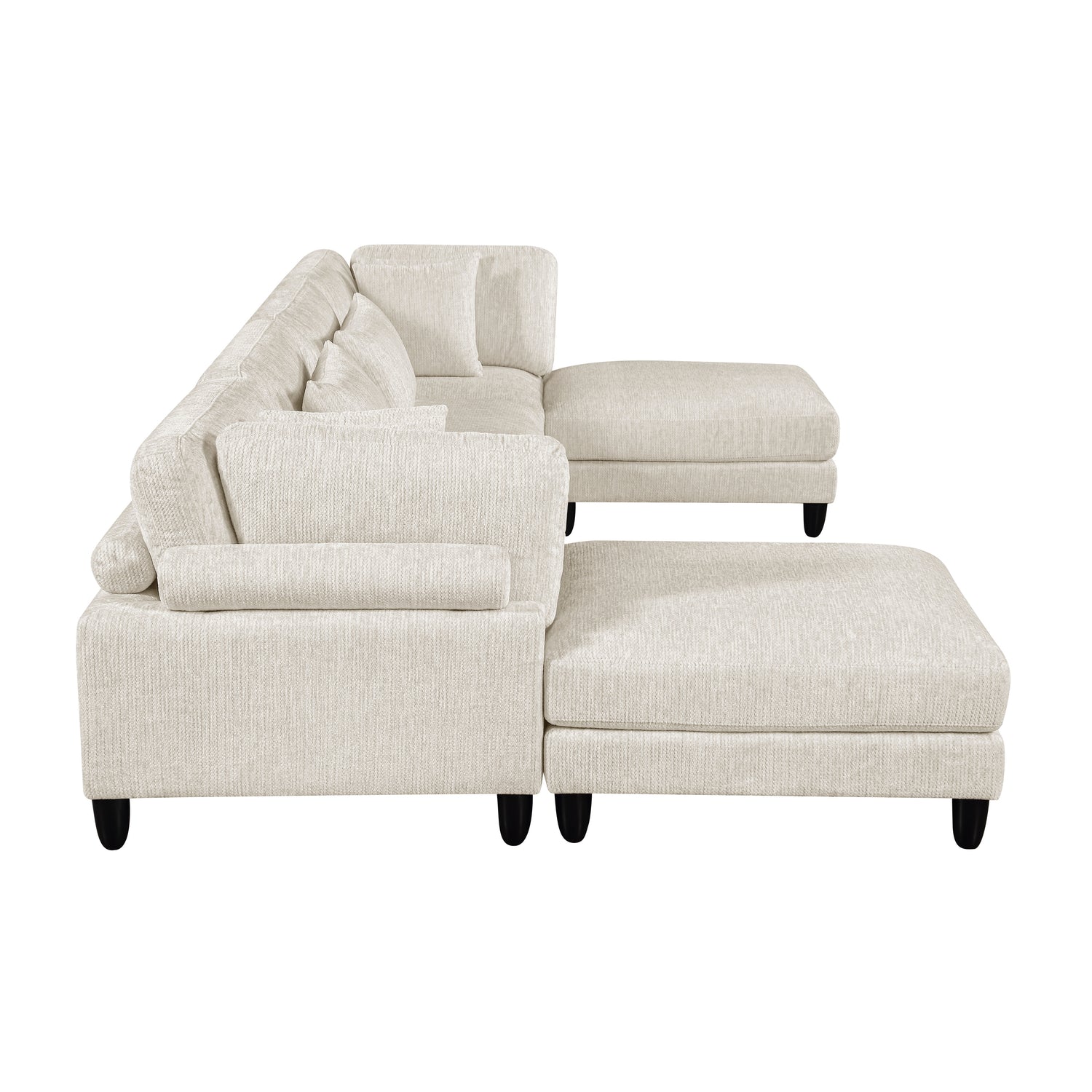9688NBE*62CR2AC2OT (6)6-Piece Modular Sectional with Ottomans - 9688NBE*62CR2AC2OT
