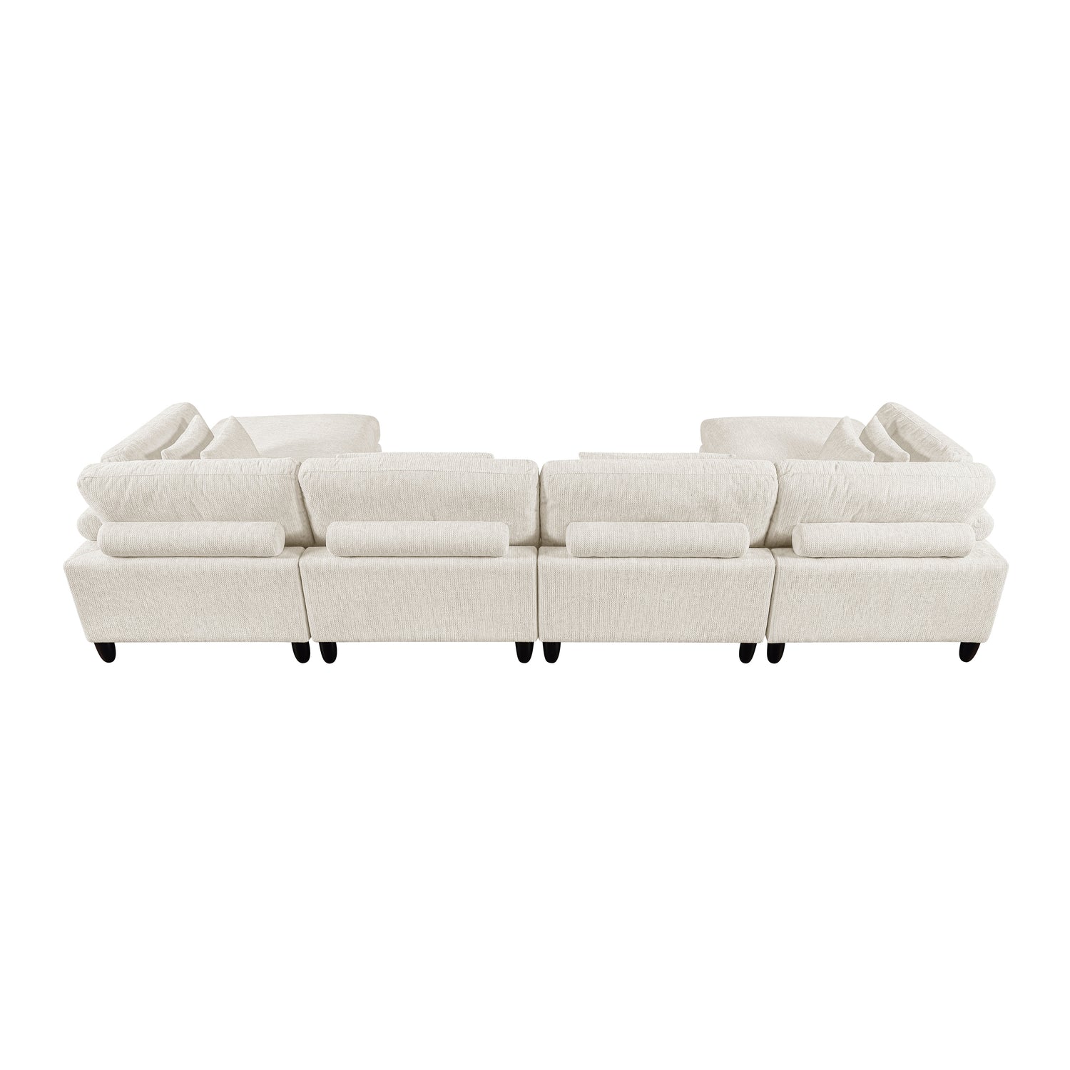 9688NBE*62CR2AC2OT (6)6-Piece Modular Sectional with Ottomans - 9688NBE*62CR2AC2OT