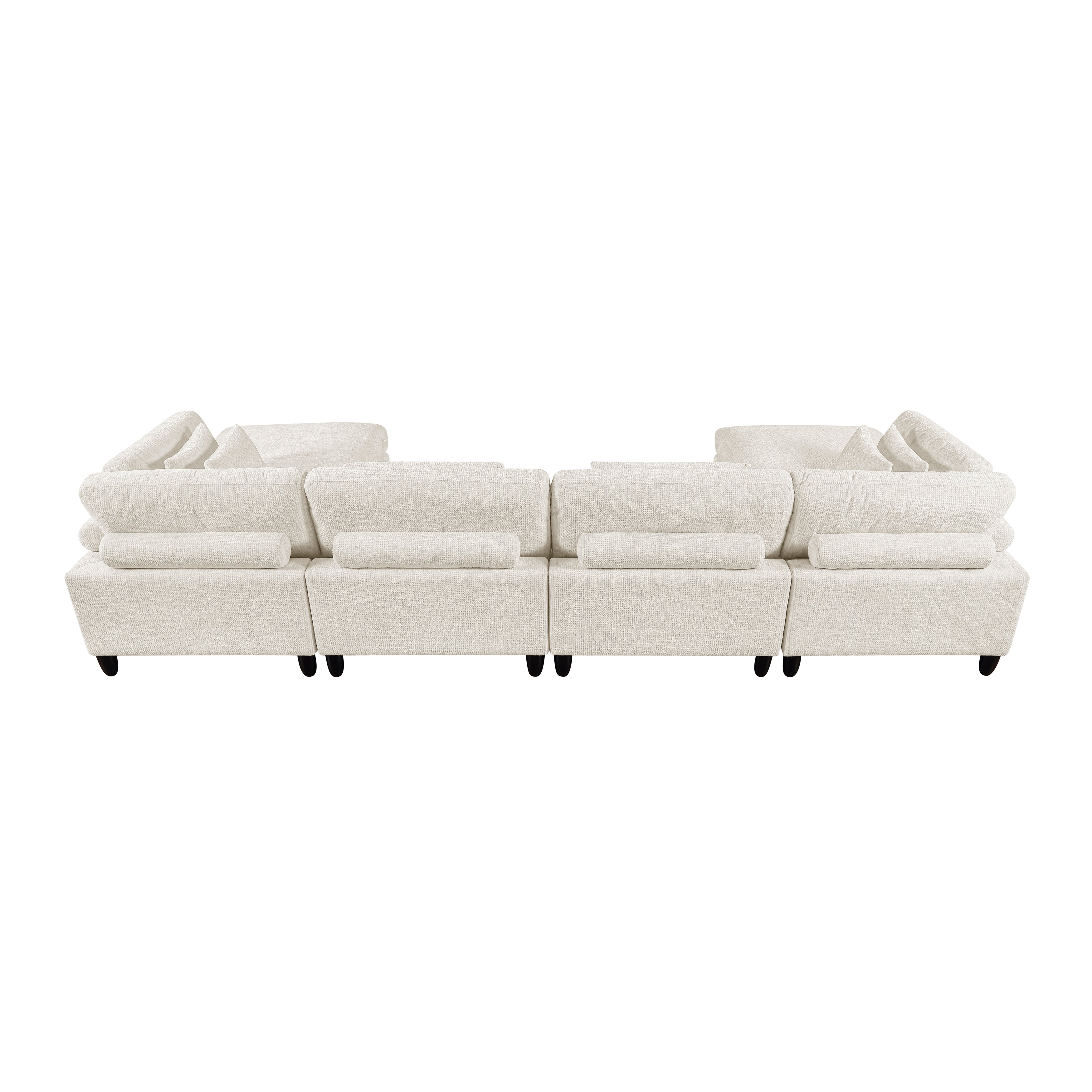9688NBE*62CR2AC2OT (6)6-Piece Modular Sectional with Ottomans - 9688NBE*62CR2AC2OT