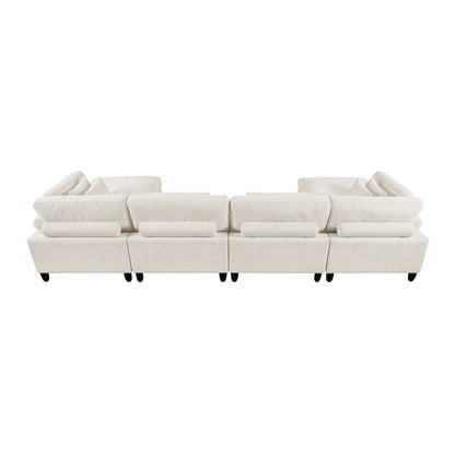 9688NBE*62CR2AC2OT (6)6-Piece Modular Sectional with Ottomans - 9688NBE*62CR2AC2OT