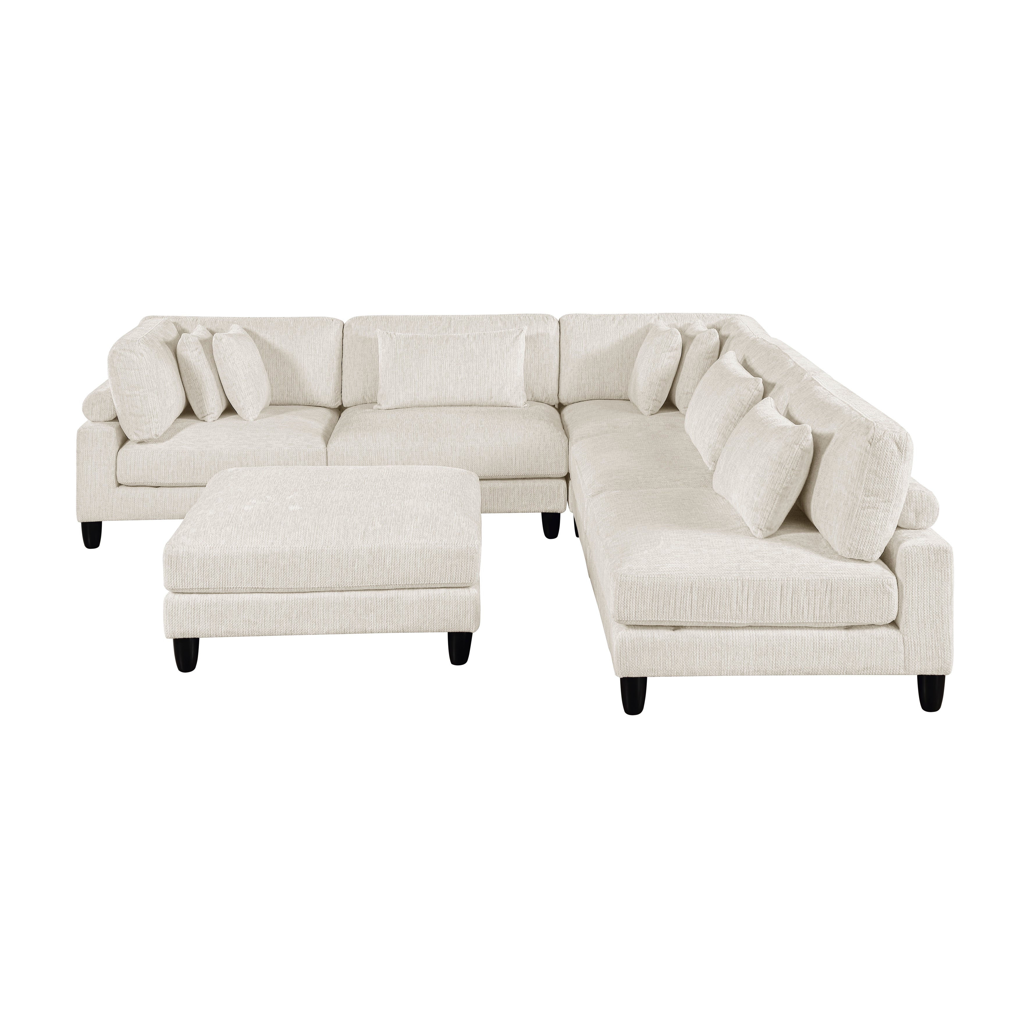 9688NBE*62CR3ACOT (6)6-Piece Modular Sectional with Ottoman - 9688NBE*62CR3ACOT