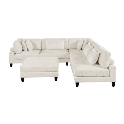 9688NBE*62CR3ACOT (6)6-Piece Modular Sectional with Ottoman - 9688NBE*62CR3ACOT