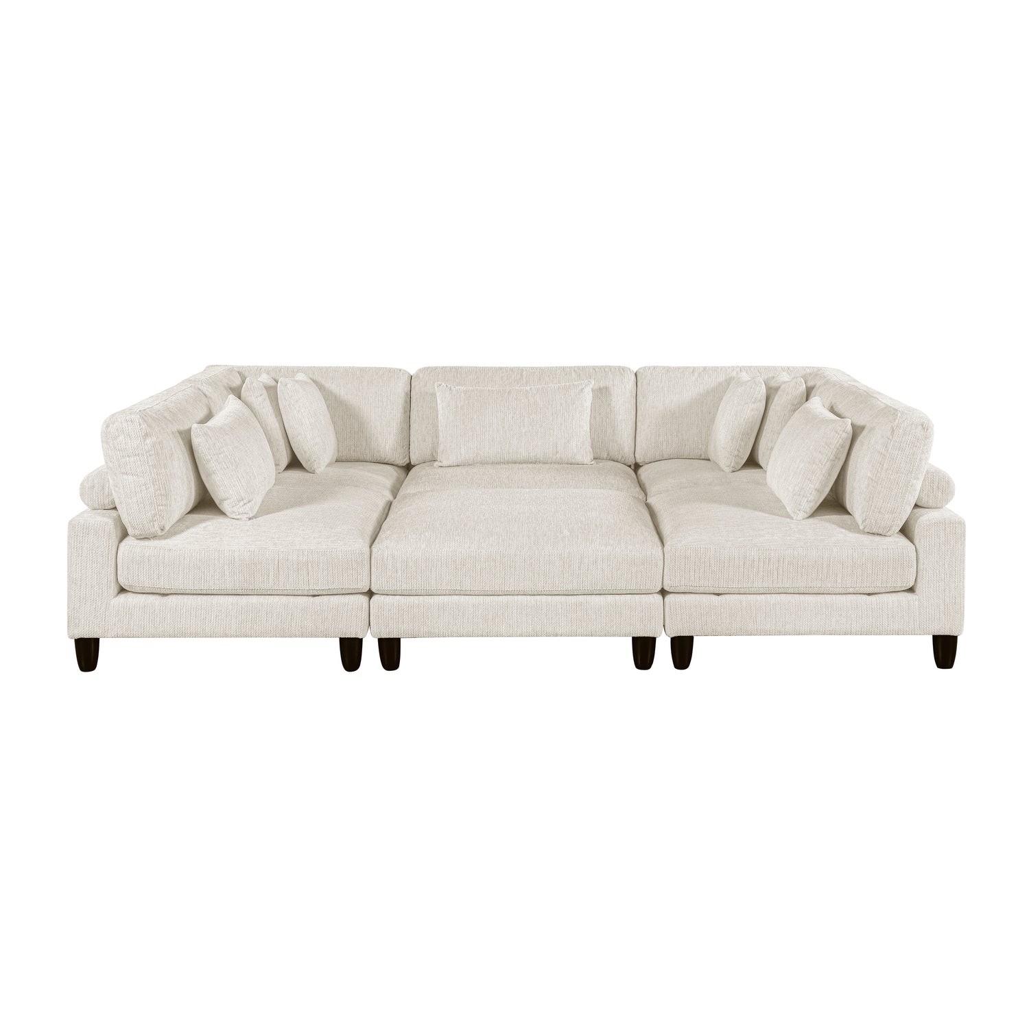 9688NBE*62CR3ACOT (6)6-Piece Modular Sectional with Ottoman - 9688NBE*62CR3ACOT