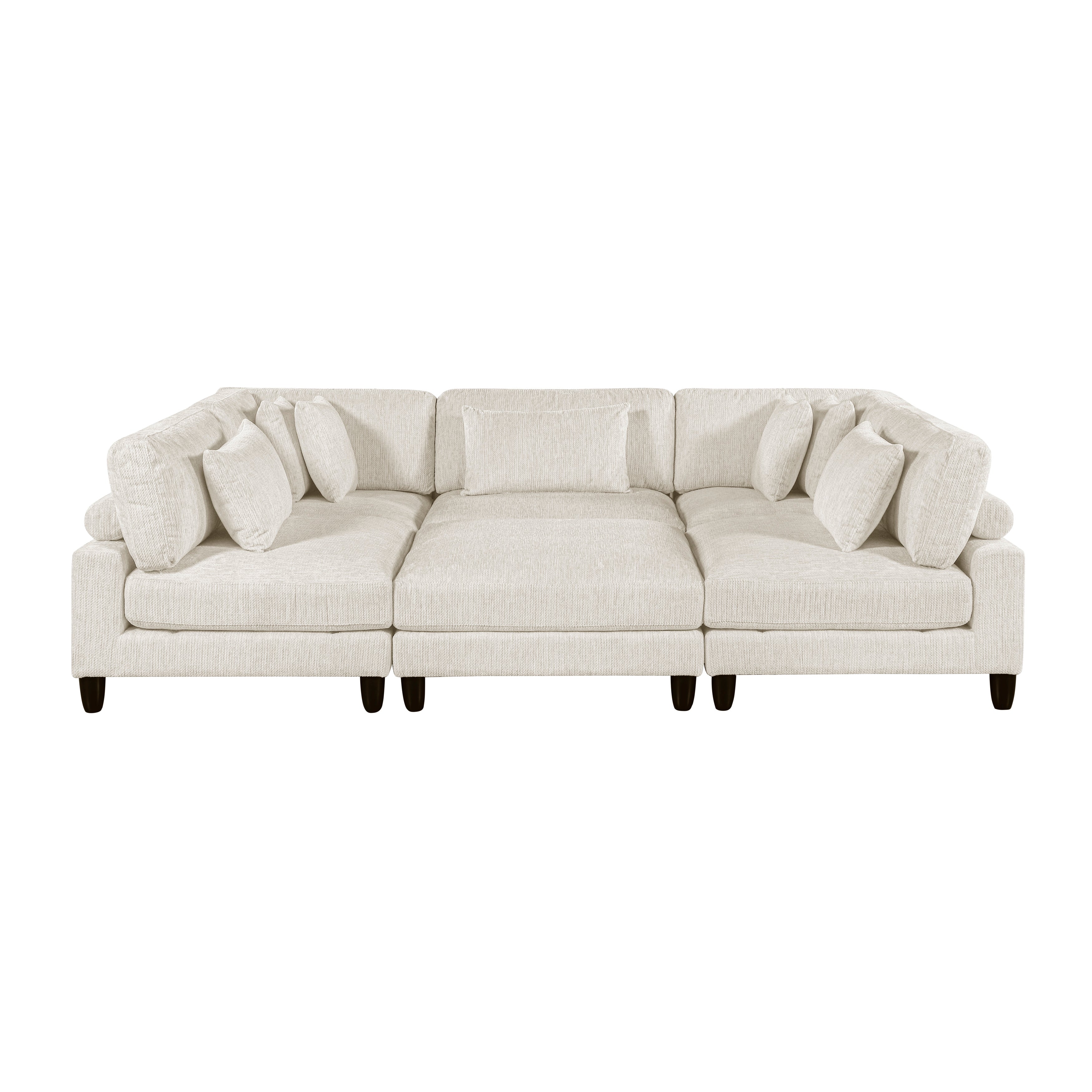 9688NBE*62CR3ACOT (6)6-Piece Modular Sectional with Ottoman - 9688NBE*62CR3ACOT