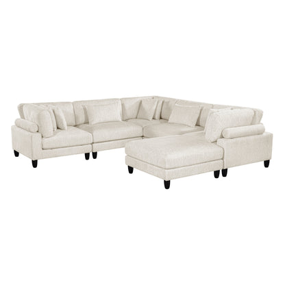 9688NBE*63CR2ACOT (6)6-Piece Modular Sectional with Ottoman - 9688NBE*63CR2ACOT