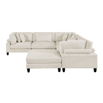 9688NBE*63CR2ACOT (6)6-Piece Modular Sectional with Ottoman - 9688NBE*63CR2ACOT