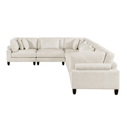 9688NBE*63CR3AC (6)6-Piece Modular Sectional - 9688NBE*63CR3AC