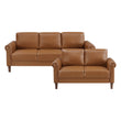 9690BRW*2 2pc Set: Sofa, Love - 9690BRW*2