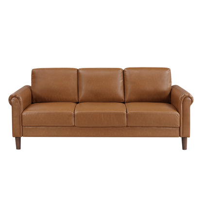 9690BRW*2 2pc Set: Sofa, Love - 9690BRW*2