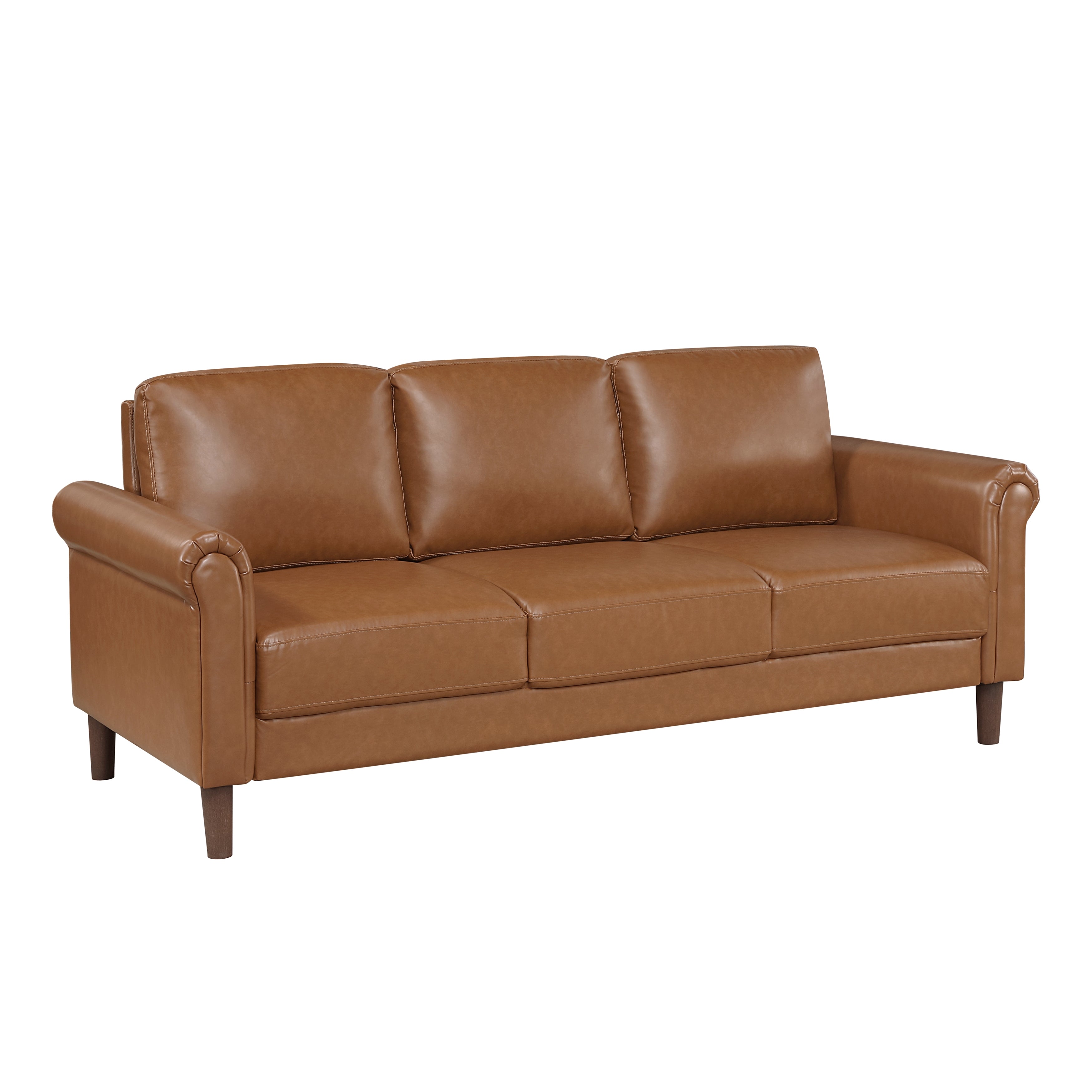 9690BRW*2 2pc Set: Sofa, Love - 9690BRW*2