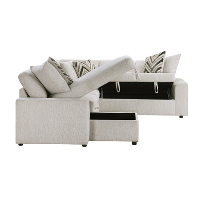 9702BE*3LC3R (3)3-Piece Sectional with Pull-out Bed and Hidden Storage - 9702BE*3LC3R