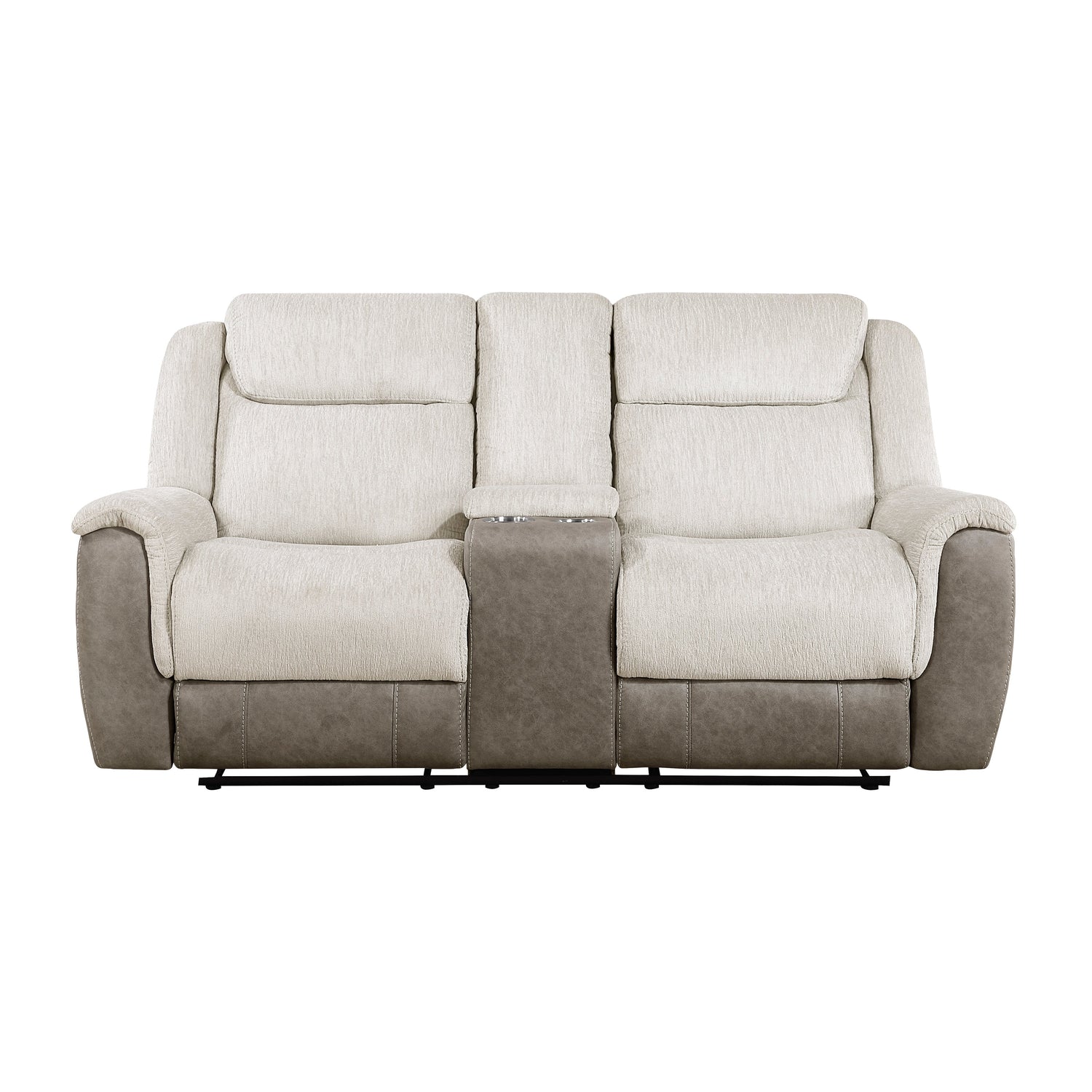 Harriette Beige/Brown Double Reclining Living Room Set from Homelegance - Luna Furniture
