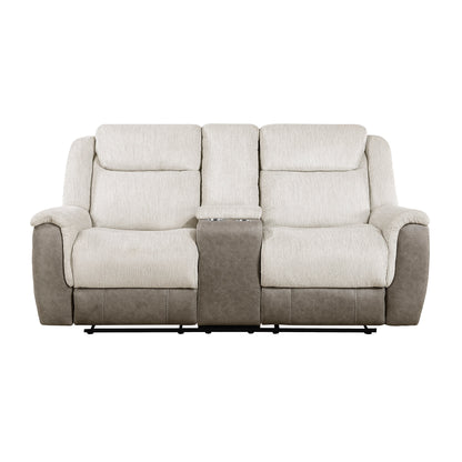 Harriette Beige/Brown Double Reclining Living Room Set from Homelegance - Luna Furniture
