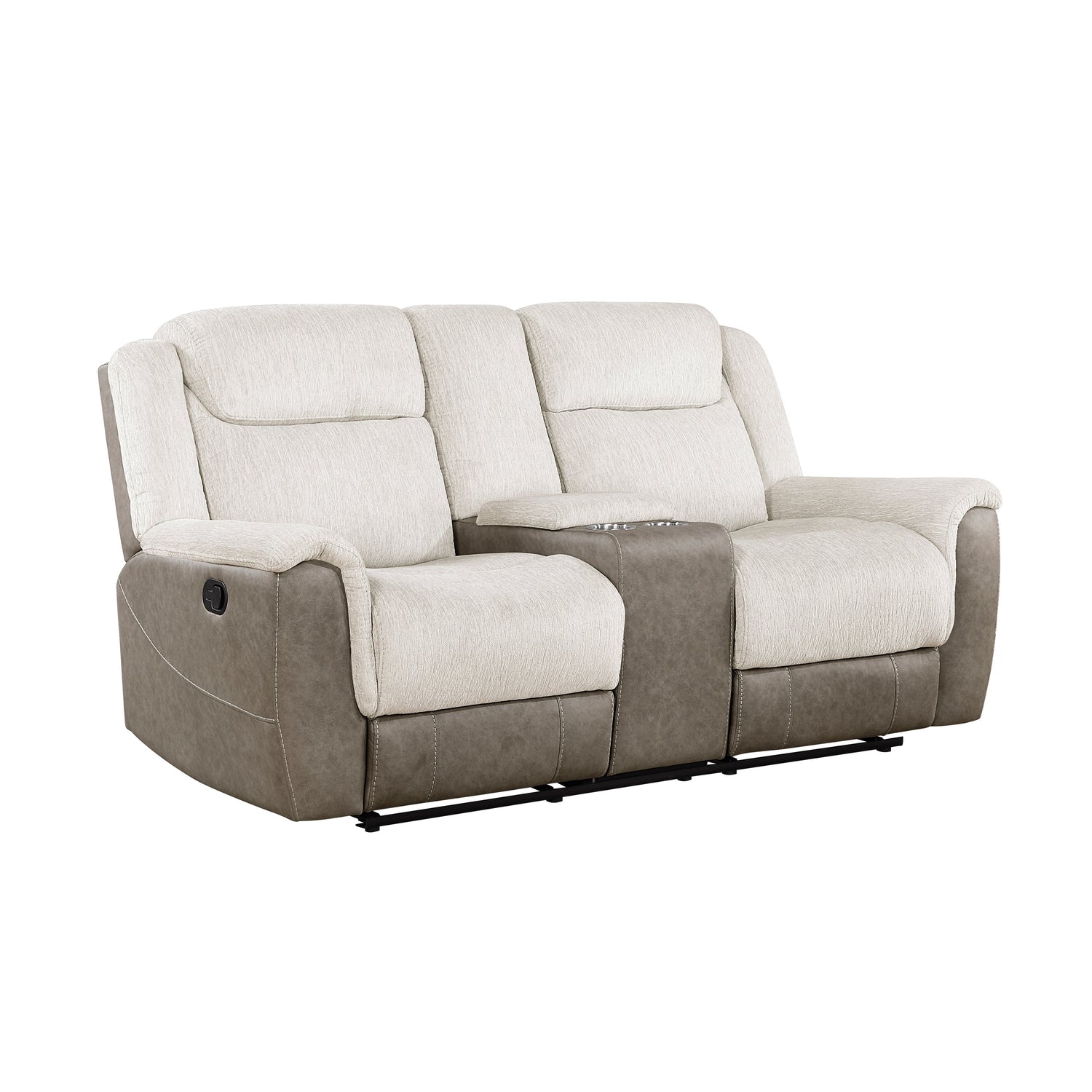 Harriette Beige/Brown Double Reclining Living Room Set from Homelegance - Luna Furniture
