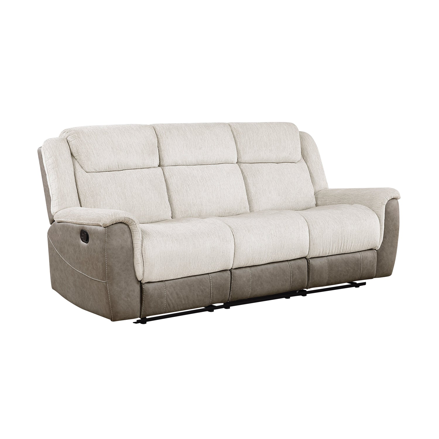 Harriette Beige/Brown Double Reclining Living Room Set from Homelegance - Luna Furniture