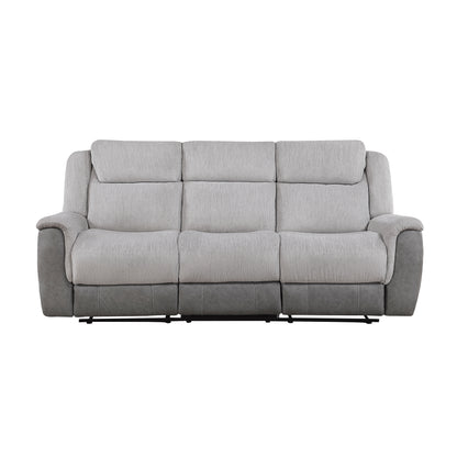 9703GY-3 Double Reclining Sofa - 9703GY-3