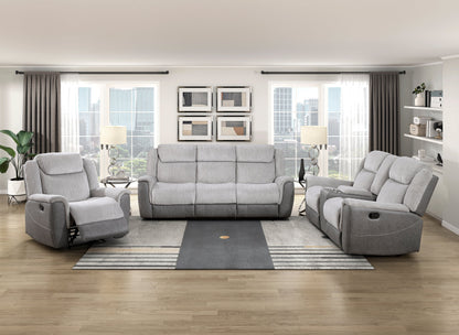 Harriette Gray Double Reclining Living Room Set from Homelegance - Luna Furniture