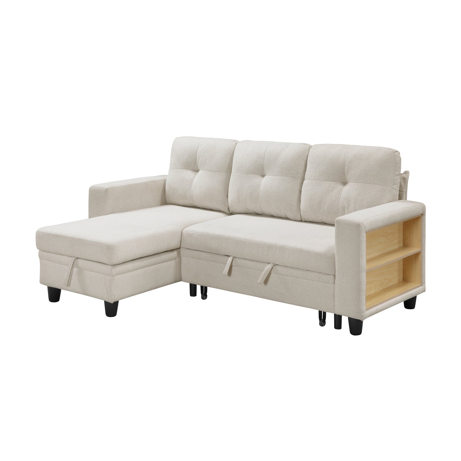 9705BE*32AVC (3)Sectional with Reversible Chaise, Pull-out Bed, Shelves and Charging Ports - 9705BE*32AVC