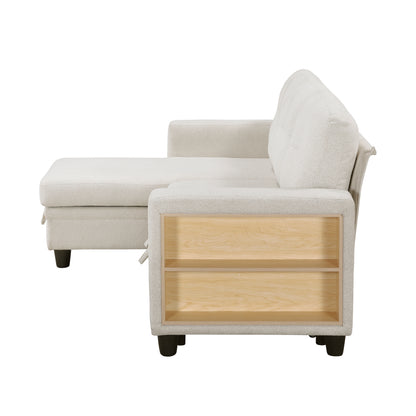 9705BE*32AVC (3)Sectional with Reversible Chaise, Pull-out Bed, Shelves and Charging Ports - 9705BE*32AVC