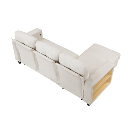 9705BE*32AVC (3)Sectional with Reversible Chaise, Pull-out Bed, Shelves and Charging Ports - 9705BE*32AVC