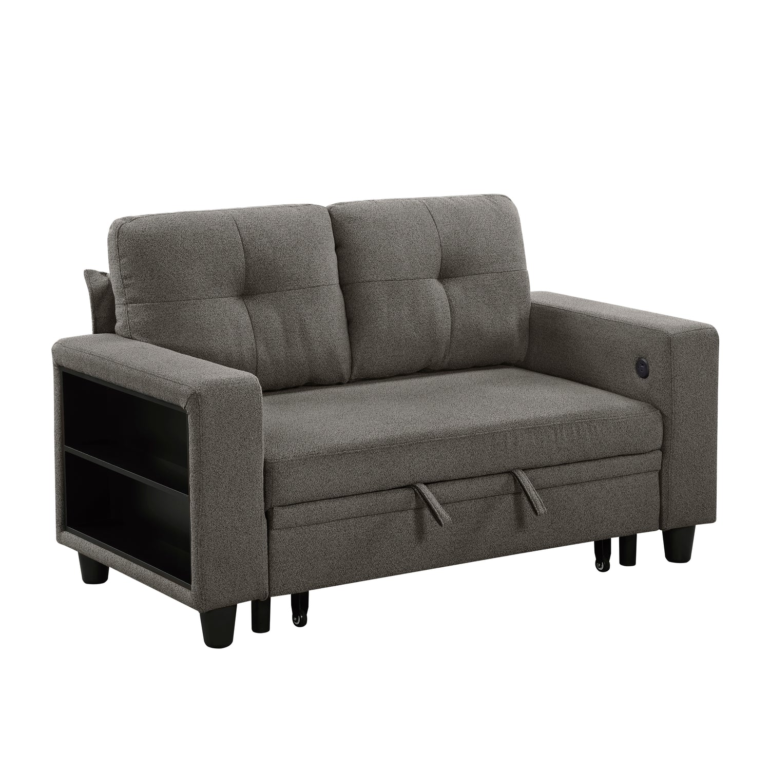 9705DB-2* (2)Love Seat with Pull-out Bed, Shelves and Charging Ports - 9705DB-2*