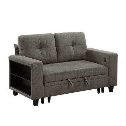 9705DB-2* (2)Love Seat with Pull-out Bed, Shelves and Charging Ports - 9705DB-2*