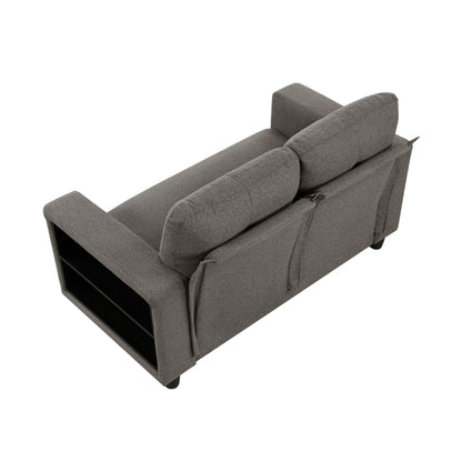 9705DB-2* (2)Love Seat with Pull-out Bed, Shelves and Charging Ports - 9705DB-2*