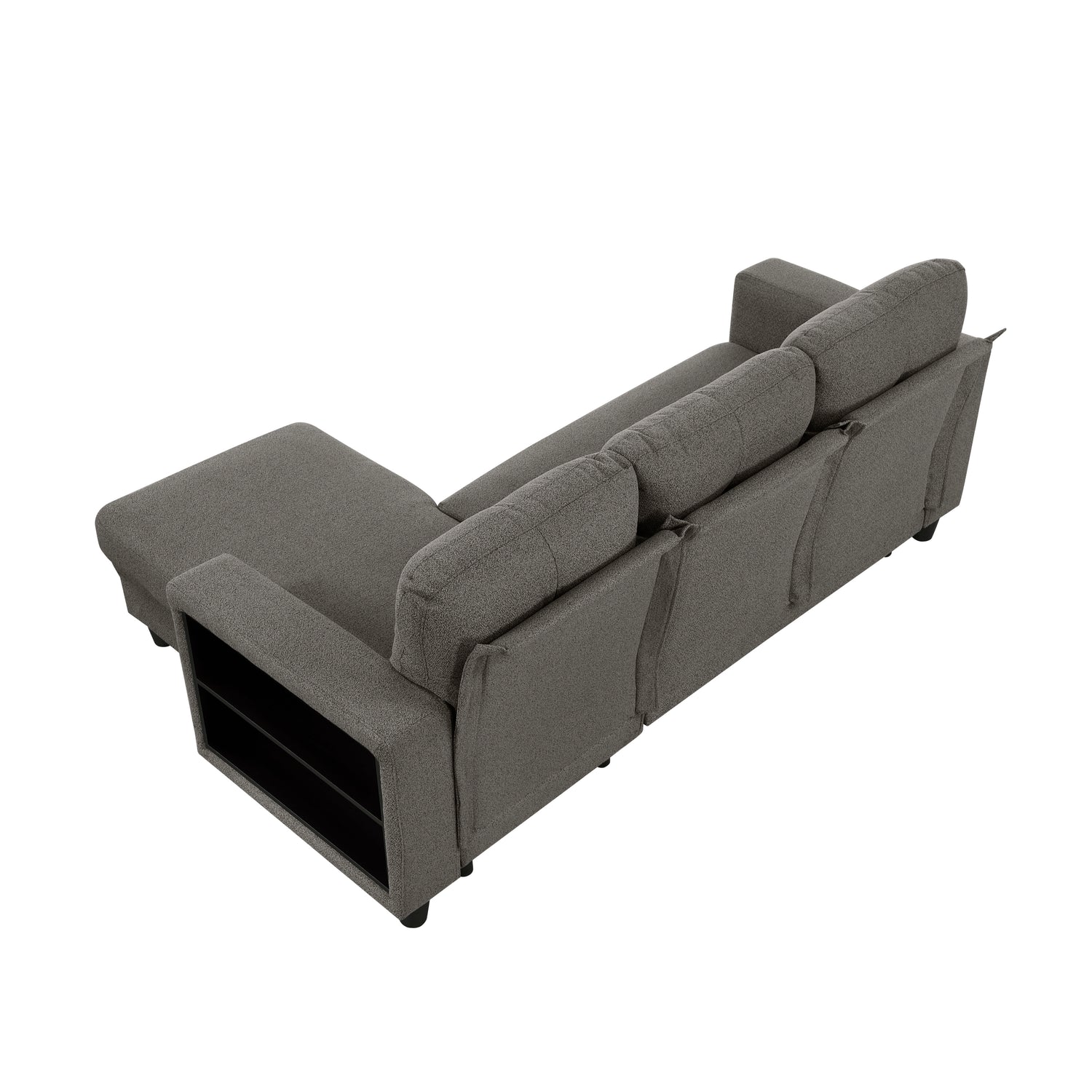 9705DB*32AVC (3)Sectional with Reversible Chaise, Pull-out Bed, Shelves and Charging Ports - 9705DB*32AVC