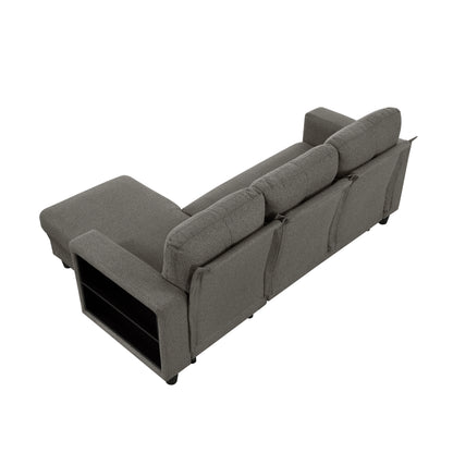 9705DB*32AVC (3)Sectional with Reversible Chaise, Pull-out Bed, Shelves and Charging Ports - 9705DB*32AVC