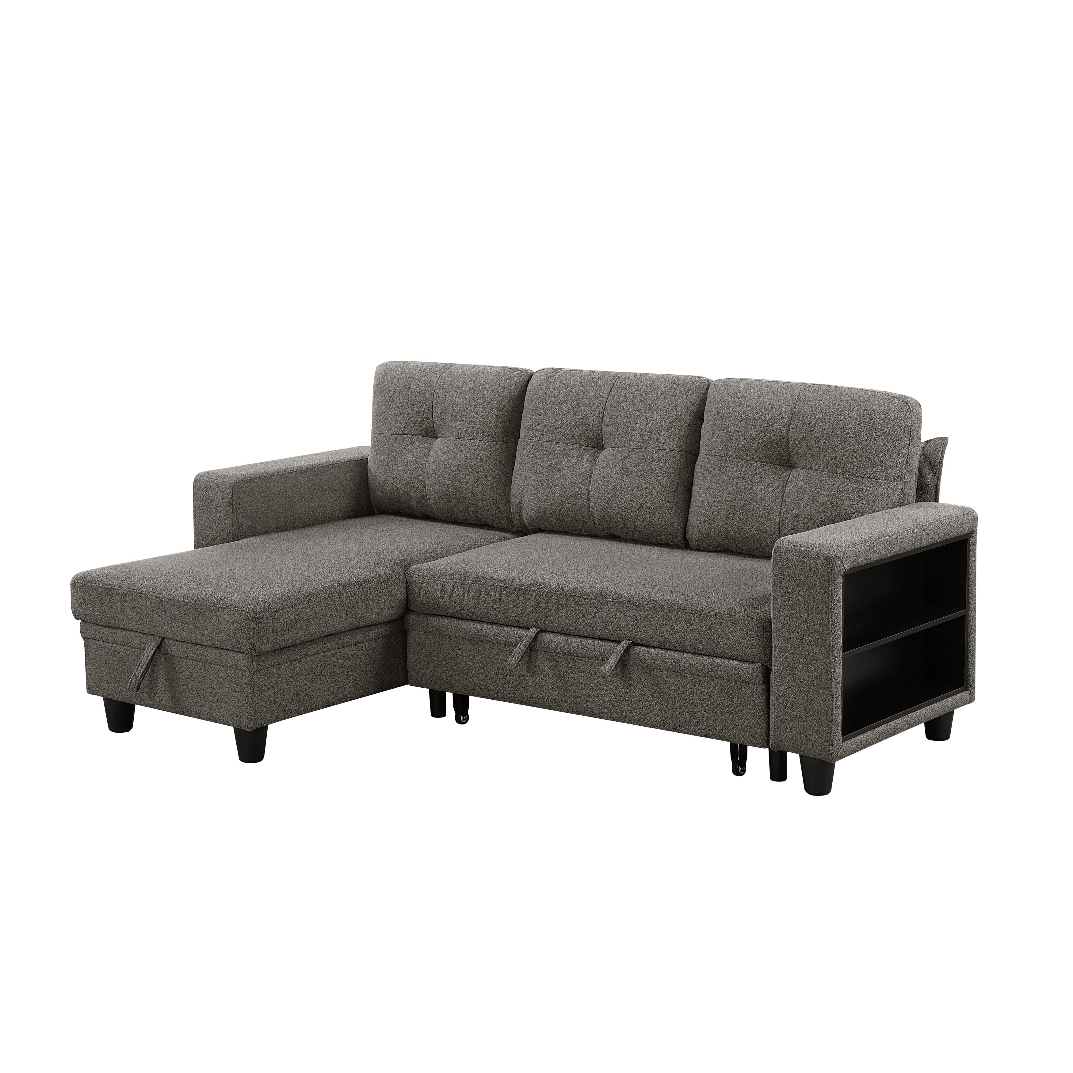 9705DB*32AVC (3)Sectional with Reversible Chaise, Pull-out Bed, Shelves and Charging Ports - 9705DB*32AVC