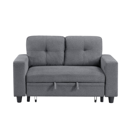 9705GY-2* (2)Love Seat with Pull-out Bed, Shelves and Charging Ports - 9705GY-2*