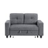 9705GY-2* (2)Love Seat with Pull-out Bed, Shelves and Charging Ports - 9705GY-2*