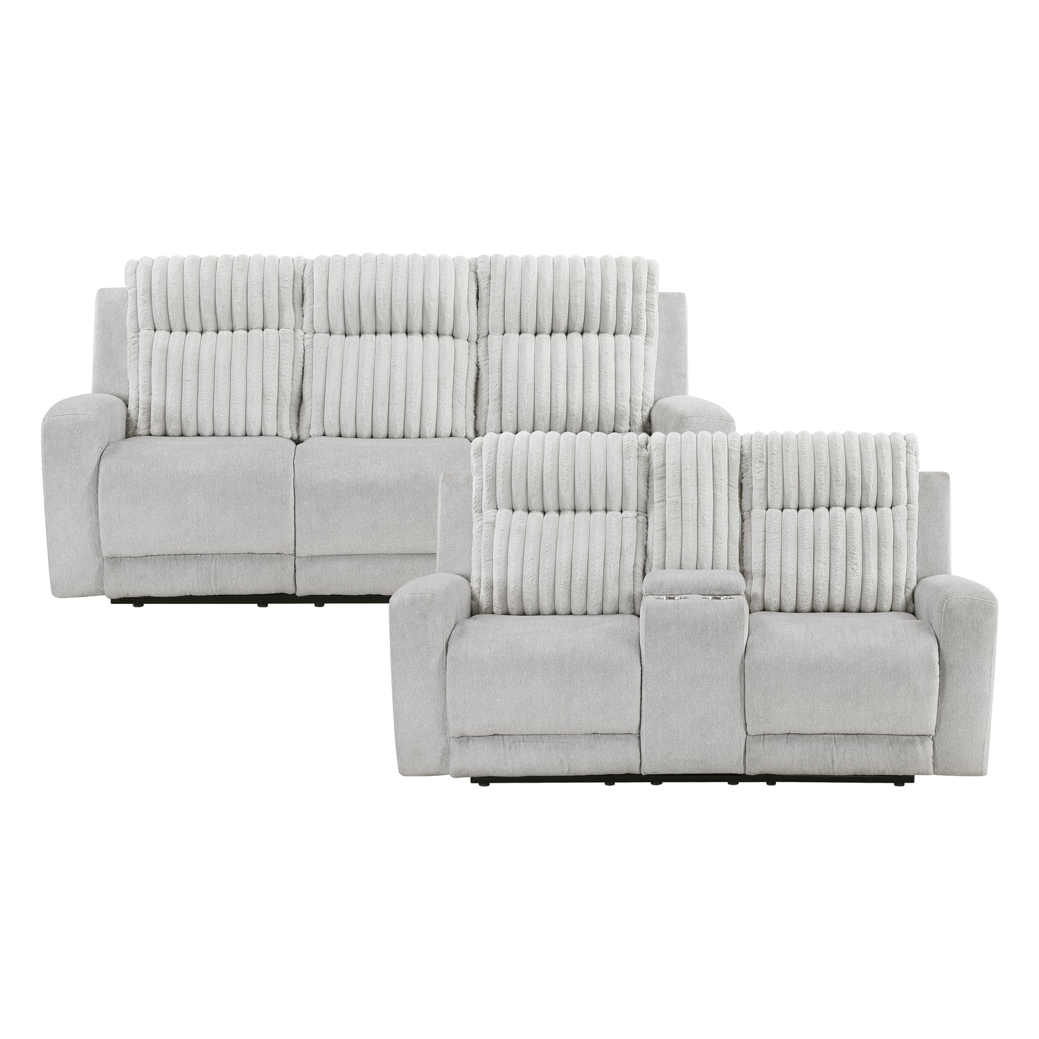 9728LGY*2 2pc Set: Sofa, Love - 9728LGY*2