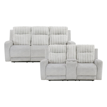 9728LGY*2 2pc Set: Sofa, Love - 9728LGY*2