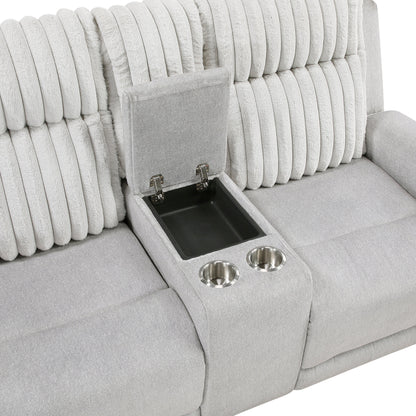 Benton Light Gray Double Reclining Living Room Set from Homelegance - Luna Furniture