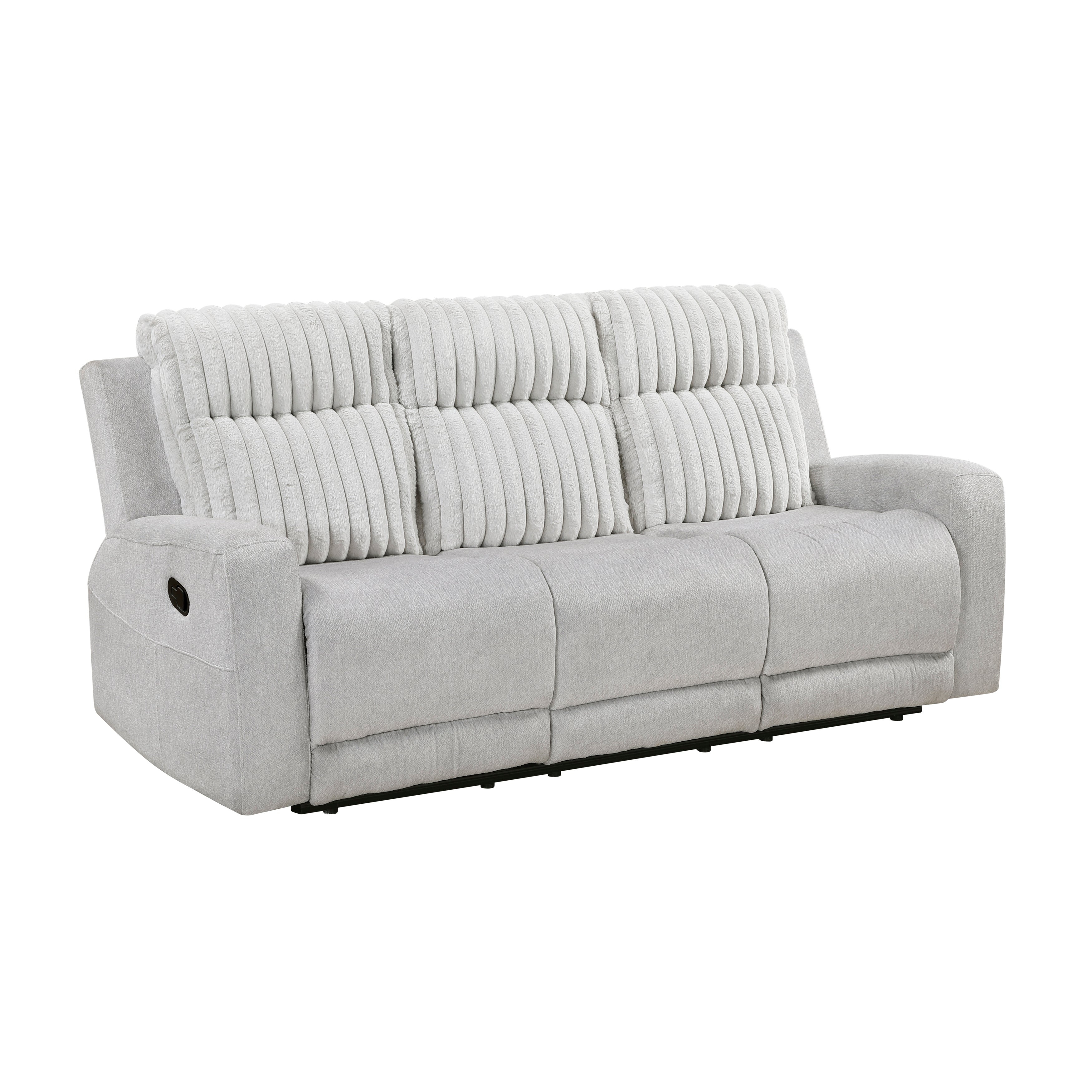 Benton Light Gray Double Reclining Living Room Set from Homelegance - Luna Furniture