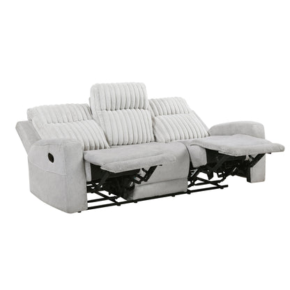 Benton Light Gray Double Reclining Living Room Set from Homelegance - Luna Furniture