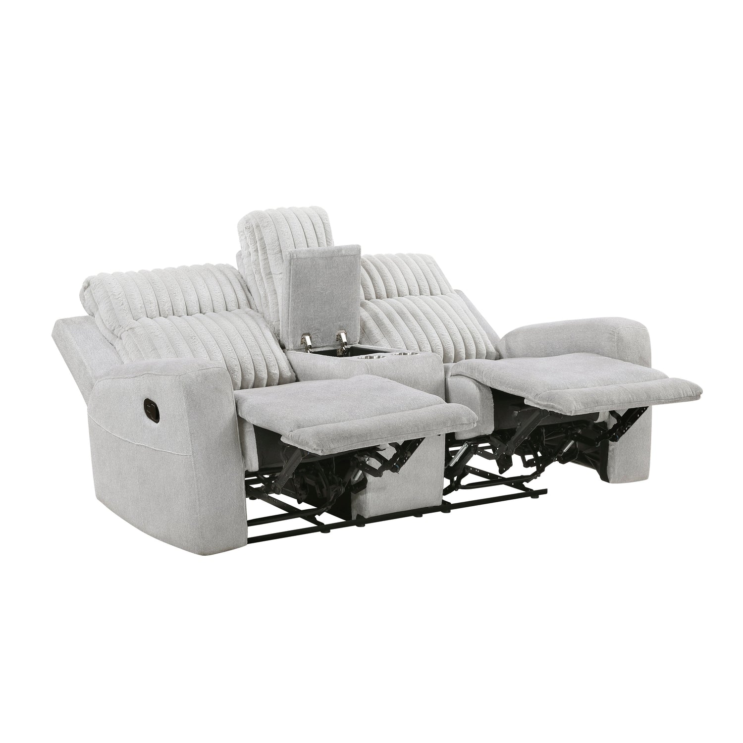 Benton Light Gray Double Reclining Living Room Set from Homelegance - Luna Furniture