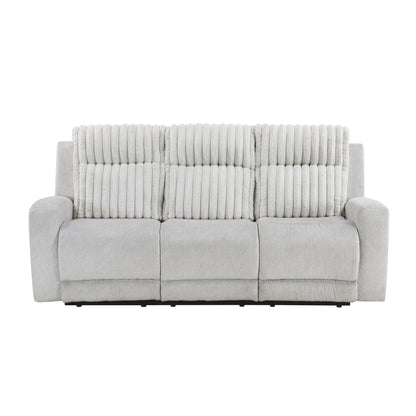 9728LGY-3 Double Reclining Sofa - 9728LGY-3