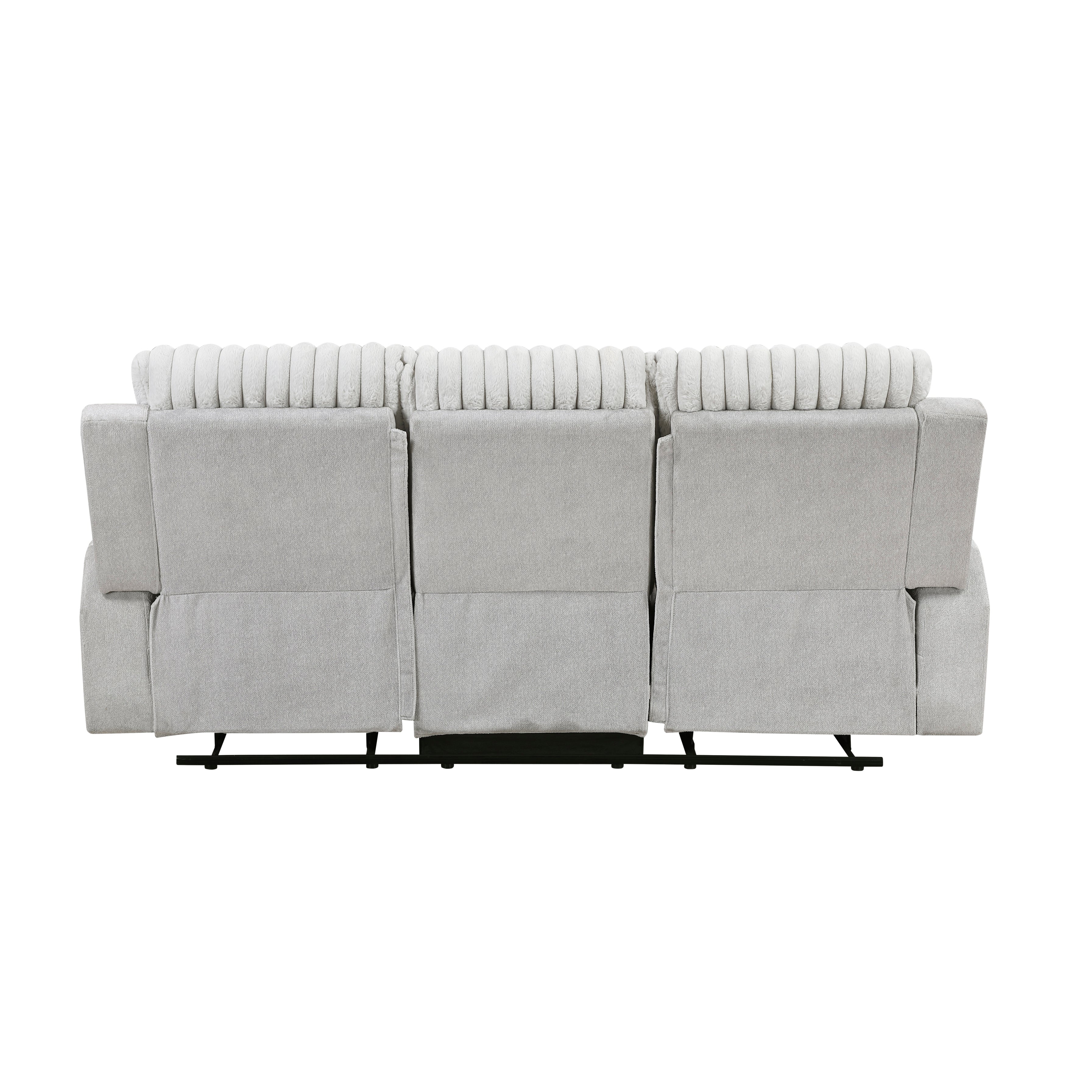 9728LGY-3 Double Reclining Sofa - 9728LGY-3