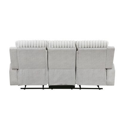 9728LGY-3 Double Reclining Sofa - 9728LGY-3