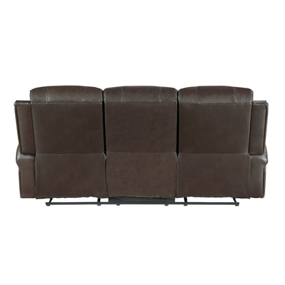 9735BRW*2 2pc Set: Sofa, Love - 9735BRW*2
