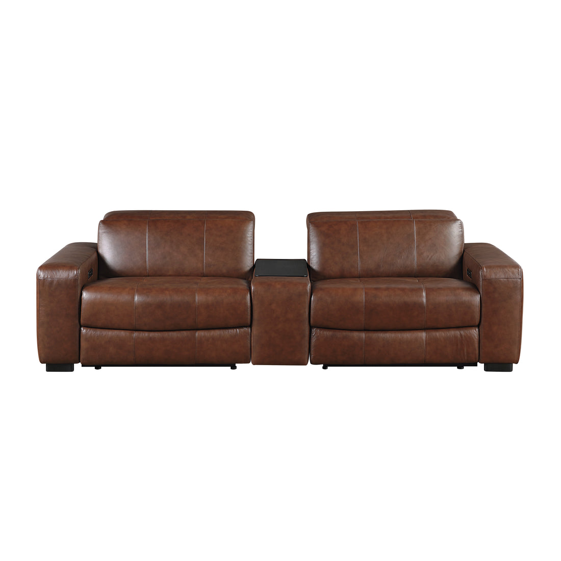 9790BRW-2CNPWH* (3)Power Double Reclining Love Seat with Center Console, Power Headrest and Charging Ports - 9790BRW-2CNPWH*