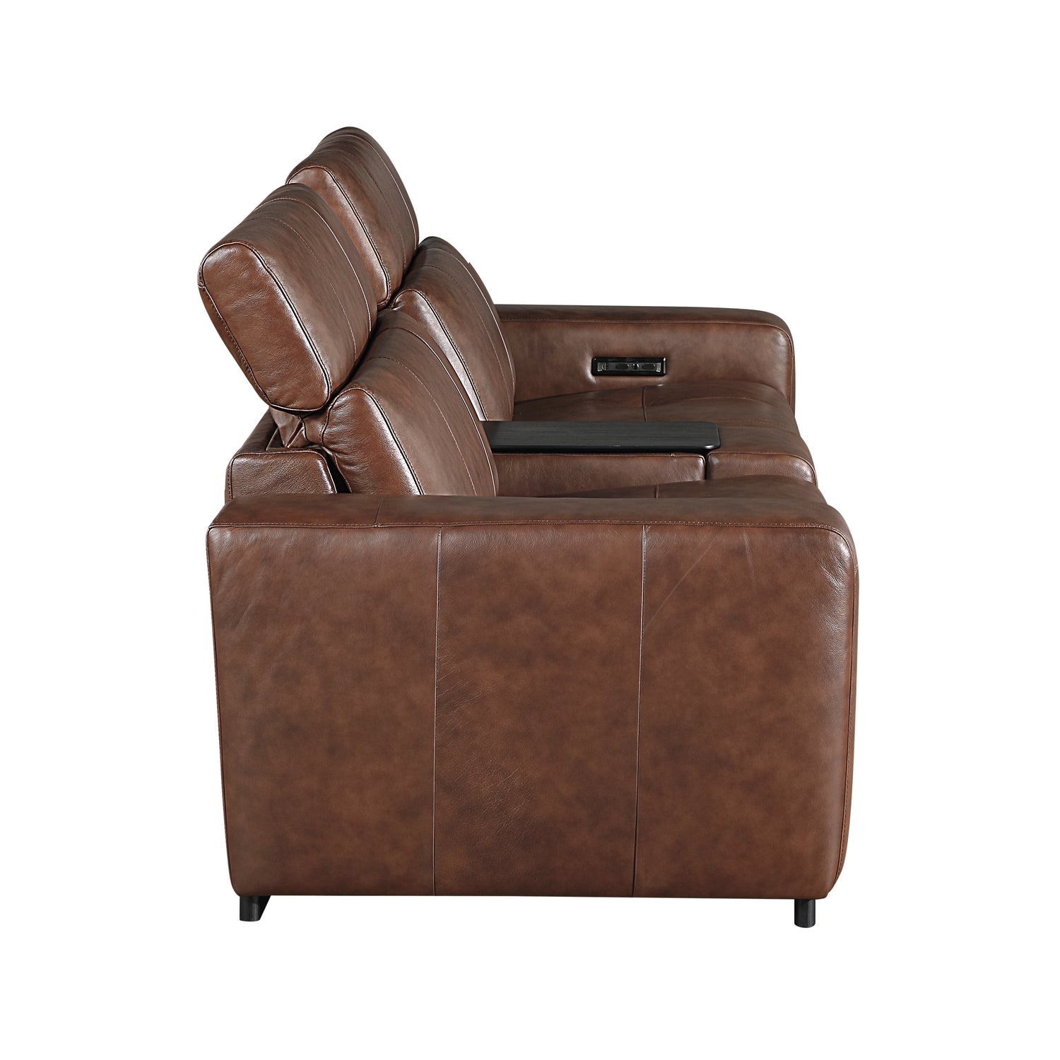 9790BRW-2CNPWH* (3)Power Double Reclining Love Seat with Center Console, Power Headrest and Charging Ports - 9790BRW-2CNPWH*