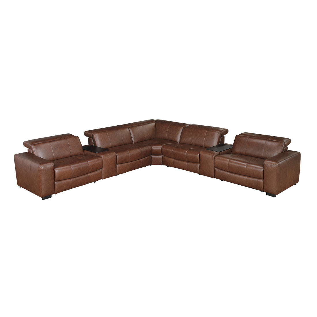 9790BRW*7LRRRPWH (7)7-Piece Modular Power Reclining Sectional with Power Headrests and Charging Ports - 9790BRW*7LRRRPWH