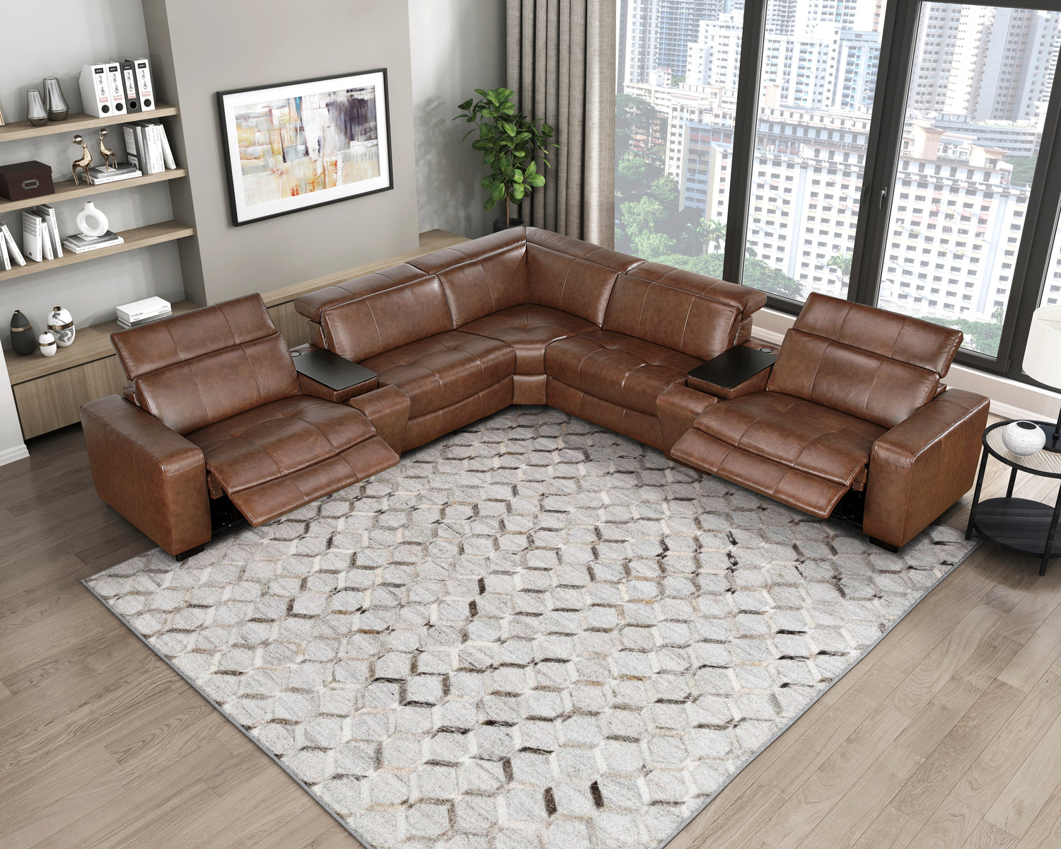 9790BRW-RRPWH (6/6)Power Right Side Reclining Chair with Power Headrest and Charging Ports - 9790BRW-RRPWH