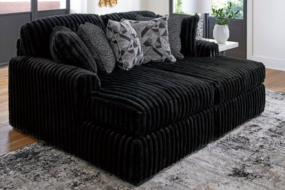 Midnight-Madness Onyx 2-Piece Oversized Double Chaise from Ashley - Luna Furniture