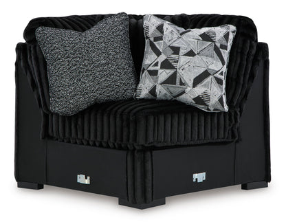Midnight-Madness Onyx 3-Piece Sectional from Ashley - Luna Furniture