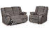 Tulen Gray Reclining Loveseat and Recliner -  Ashley - Luna Furniture