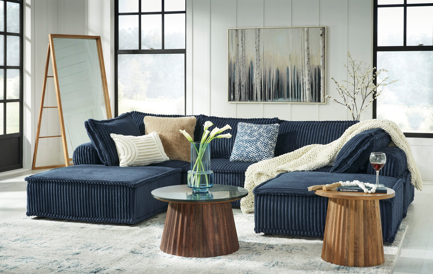 Bales Navy 5-Piece Modular Seating from Ashley - Luna Furniture